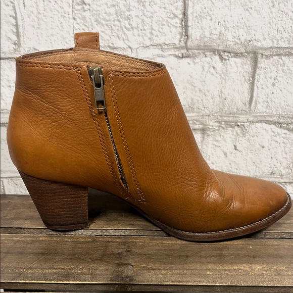 Madewell brown leather side zip Billie Ankle booties size 9 - Picture 4 of 9